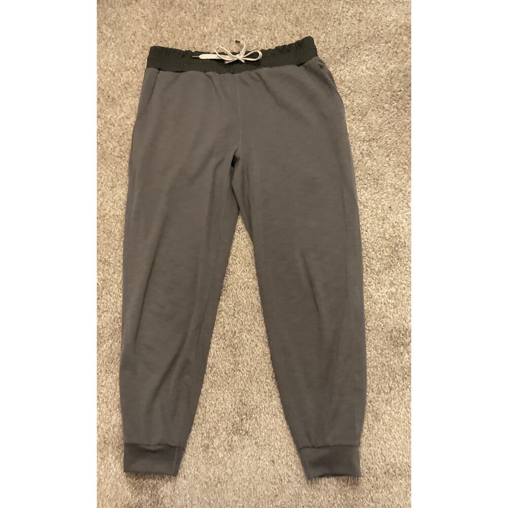 Vuori Lux Rib Performance Jogger Gray Ribbed Athleisure Lounge Pants, Size S - Picture 5 of 10